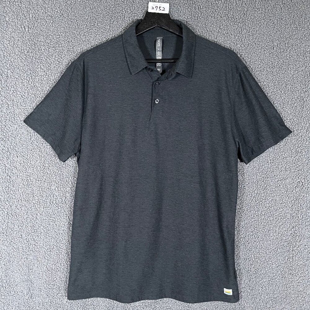 Vuori Strato Tech Polo Shirt - Men's Size M - Dark Gray